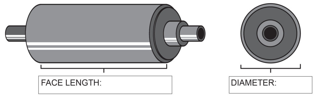 Rollcover Face Length Diameter